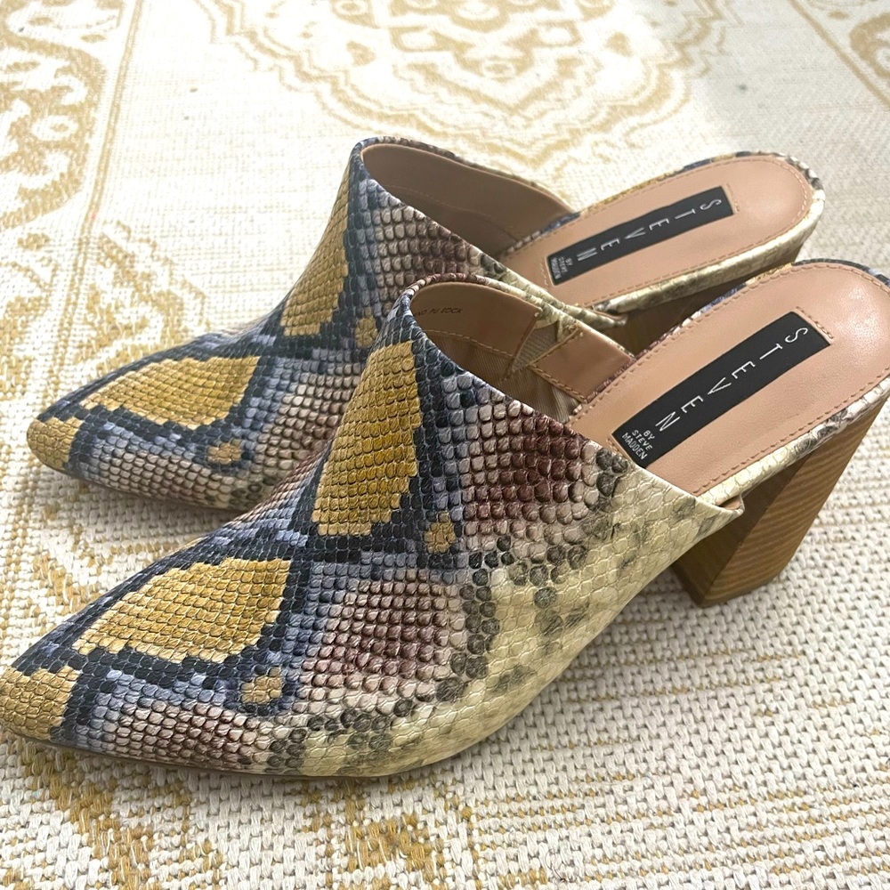 Steven by Steven Madden Faux Croc Mules